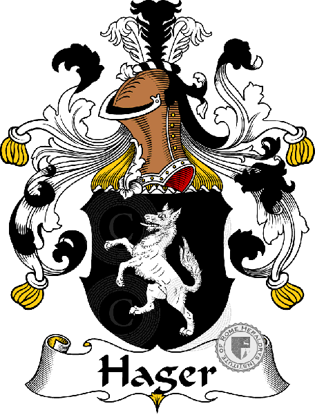 Wappen der Familie Hager   ref: 30714