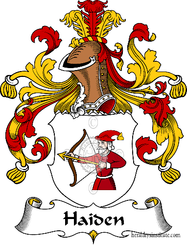 Coat of arms of family Haiden   ref: 30716