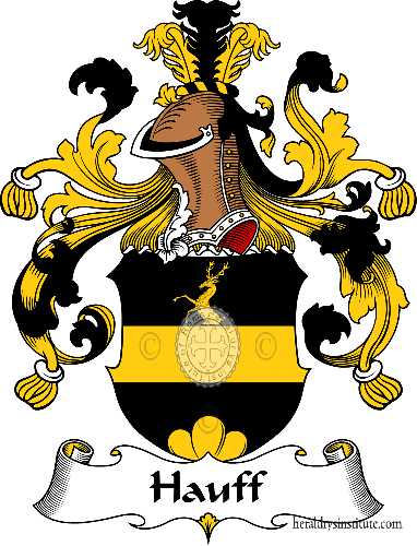 Coat of arms of family Hauff   ref: 30768