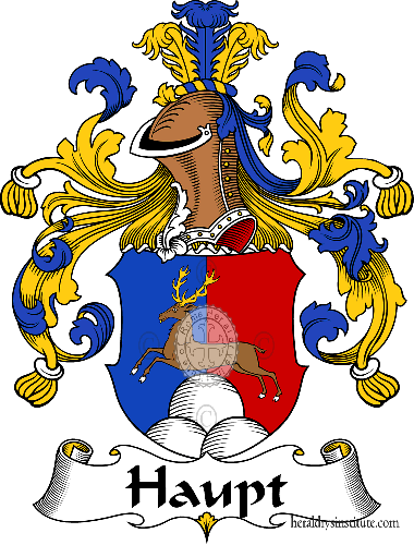 Coat of arms of family Haupt   ref: 30772