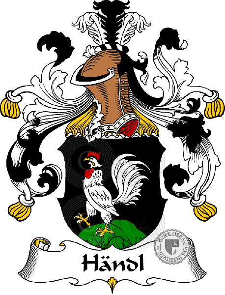 Coat of arms of family Händl   ref: 30783
