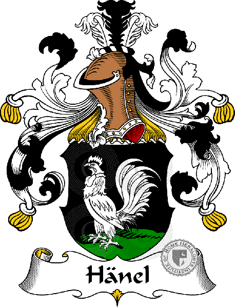 Coat of arms of family Hänel   ref: 30784