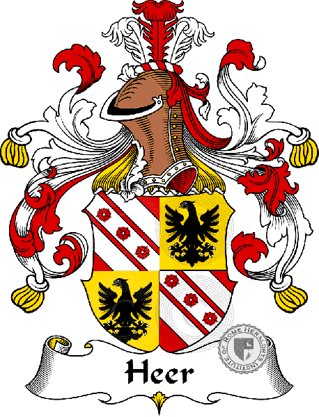 Coat of arms of family Heer   ref: 30802