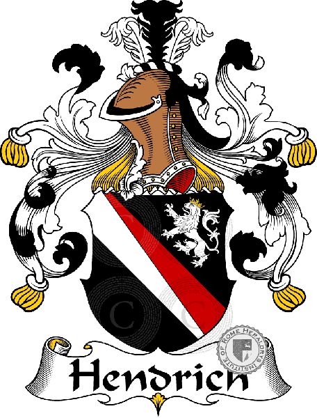 Coat of arms of family Hendrich   ref: 30835