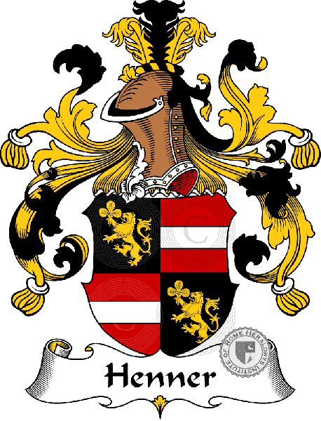 Coat of arms of family Henner   ref: 30839