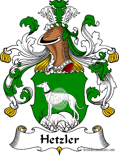 Coat of arms of family Hetzler   ref: 30871