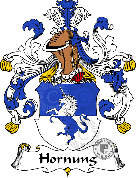 Coat of arms of family Hornung   ref: 30937