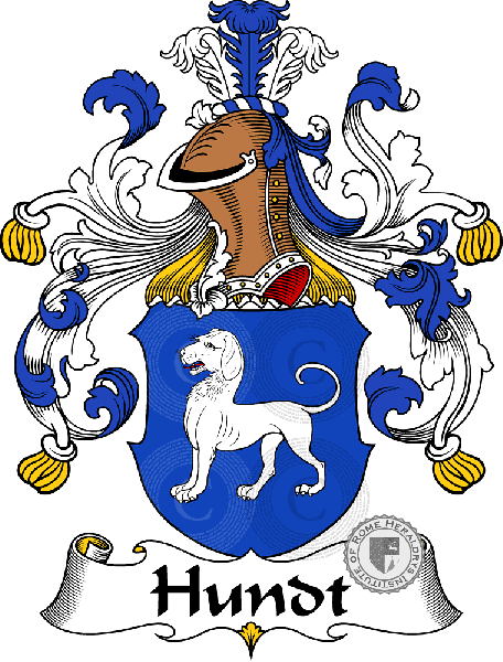 Coat of arms of family Hundt   ref: 30953