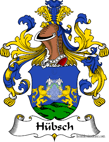 Coat of arms of family Hübsch   ref: 30964