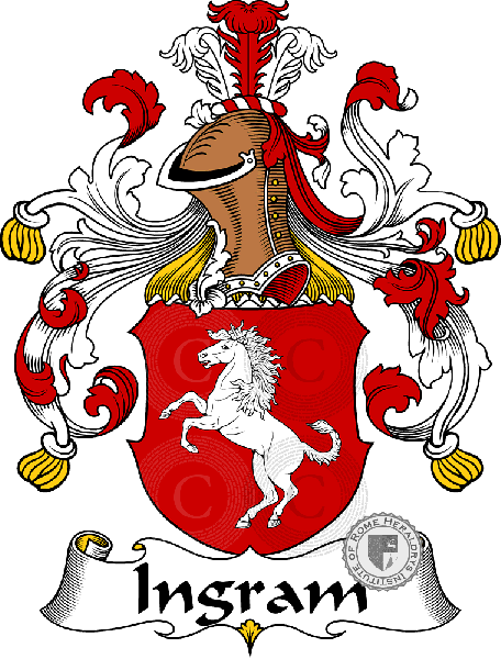 Coat of arms of family Ingram   ref: 30972