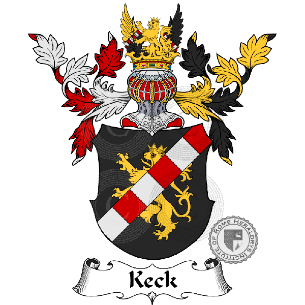 Coat of arms of family Keck, Keck de Schwartzbach, Keck de Schwartzbach   ref: 31030