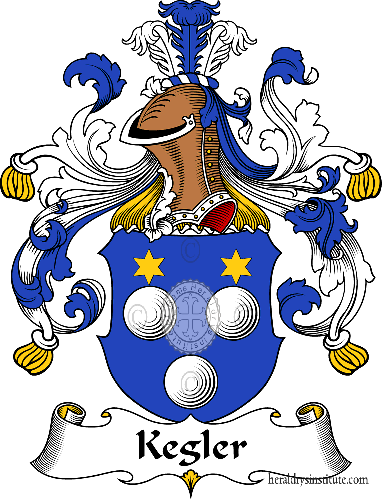 Coat of arms of family Kegler   ref: 31032