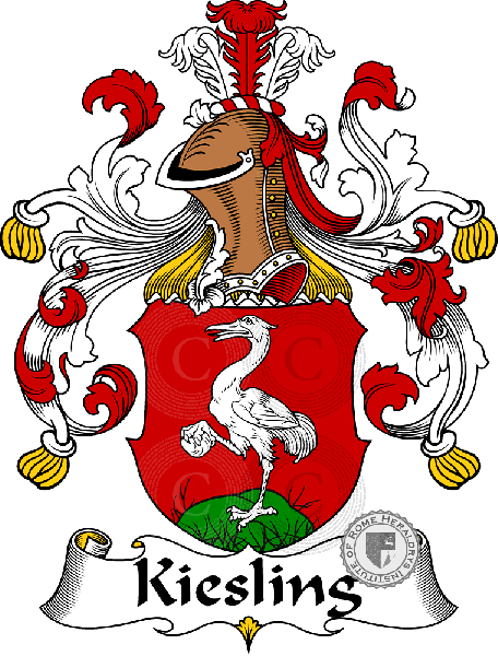 Coat of arms of family Kiesling   ref: 31062