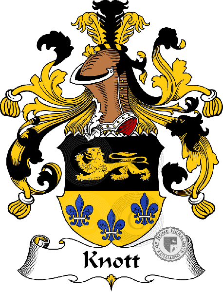 Coat of arms of family Knott   ref: 31100