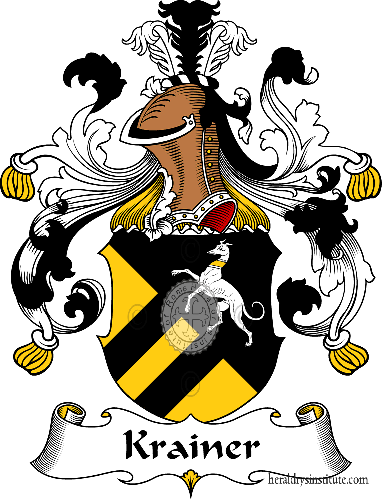 Coat of arms of family Krainer   ref: 31125