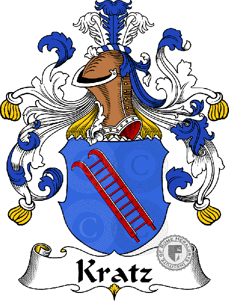 Coat of arms of family Kratz   ref: 31131
