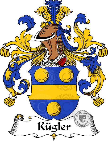 Coat of arms of family Kügler   ref: 31173