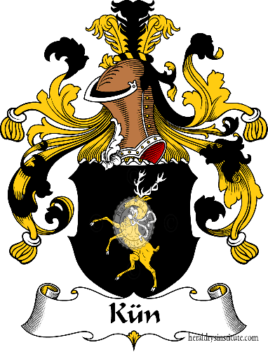 Coat of arms of family Kün   ref: 31176