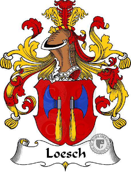 Coat of arms of family Loesch   ref: 31282
