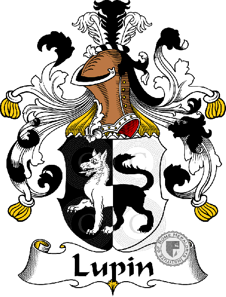 Coat of arms of family Lupin   ref: 31289