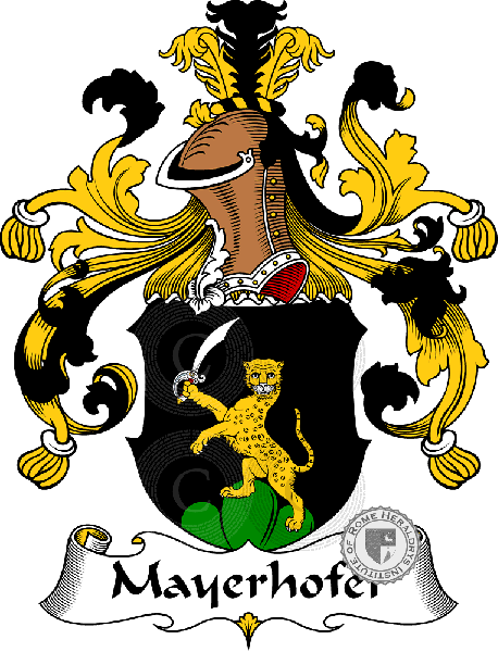 Coat of arms of family Mayerhofer   ref: 31337