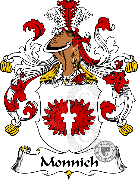 Coat of arms of family Monnich   ref: 31400