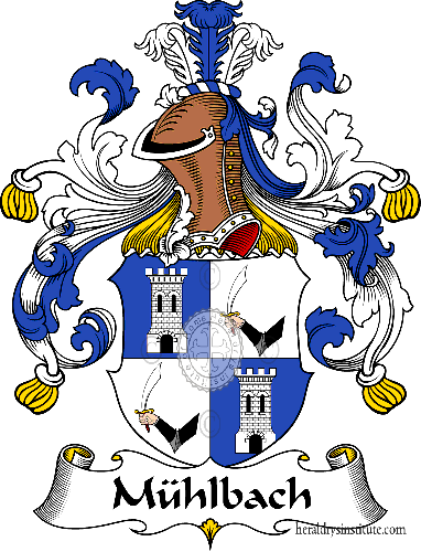 Coat of arms of family Mühlbach   ref: 31414