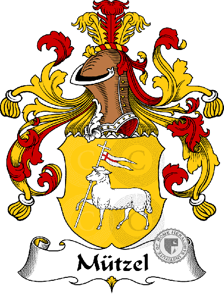 Coat of arms of family Mützel   ref: 31424