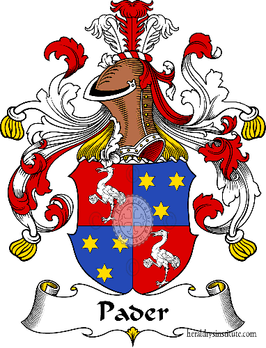 Coat of arms of family Pader   ref: 31518