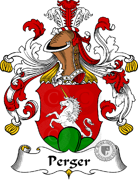Coat of arms of family Perger   ref: 31537