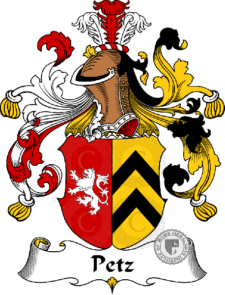 Coat of arms of family Petz   ref: 31547