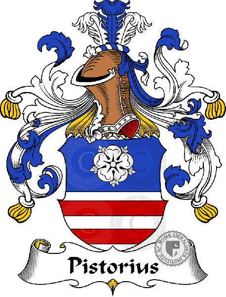 Coat of arms of family Pistorius   ref: 31565