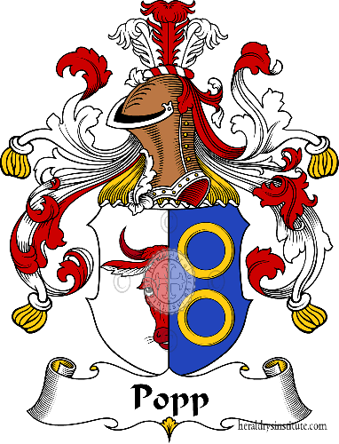 Coat of arms of family Popp   ref: 31576
