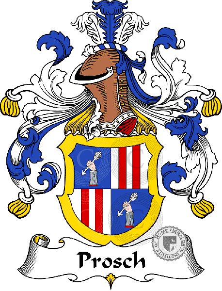 Coat of arms of family Prosch   ref: 31596