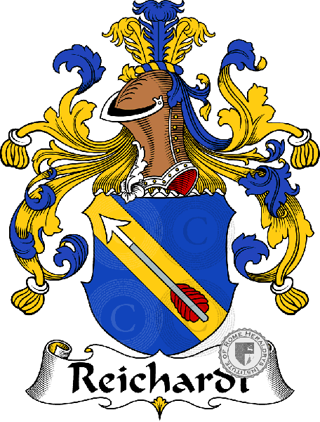 Coat of arms of family Reichardt   ref: 31609