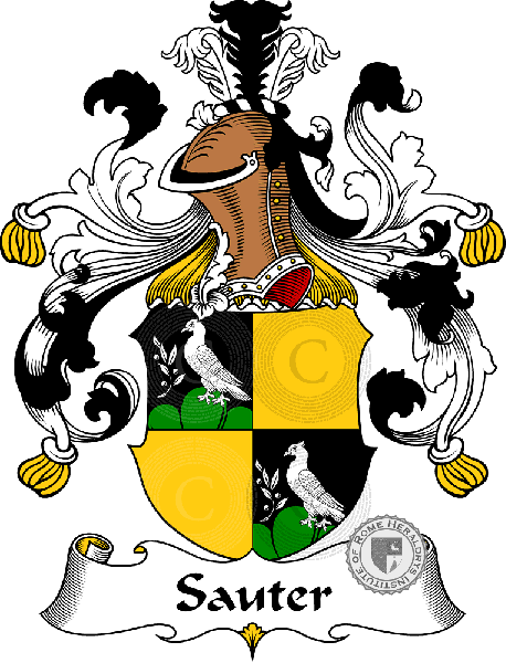 Coat of arms of family Sauter   ref: 31665