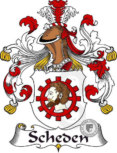 Coat of arms of family Scheden   ref: 31700