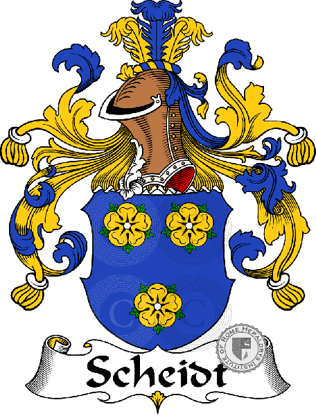 Coat of arms of family Scheidt   ref: 31709