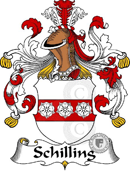 Coat of arms of family Schilling   ref: 31737