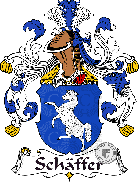 Coat of arms of family Schäffer   ref: 31742