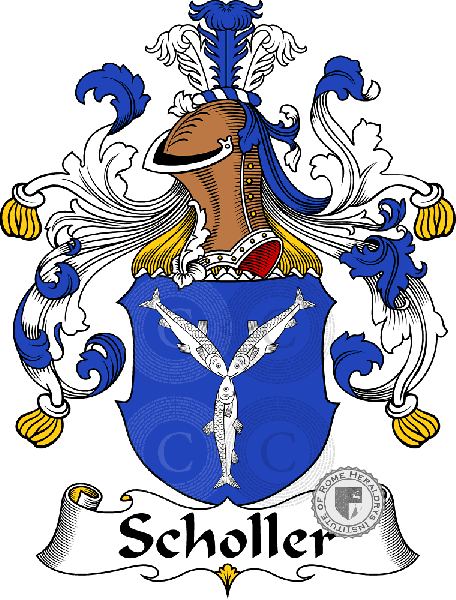 Coat of arms of family Scholler   ref: 31775