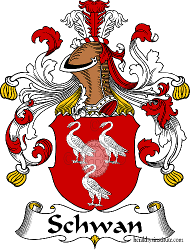 Coat of arms of family Schwan   ref: 31798