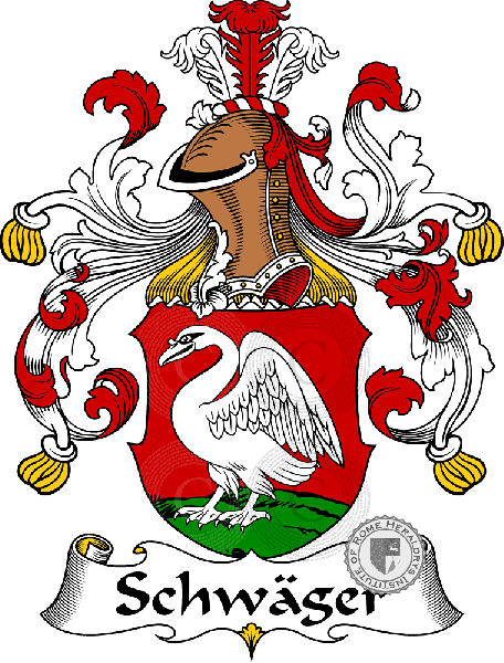 Coat of arms of family Schwäger   ref: 31806