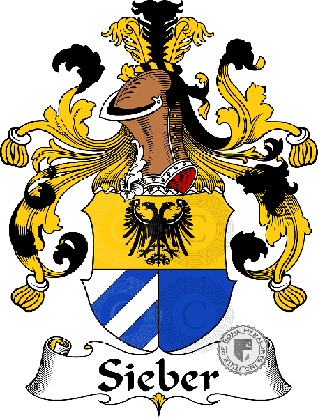 Coat of arms of family Sieber   ref: 31834