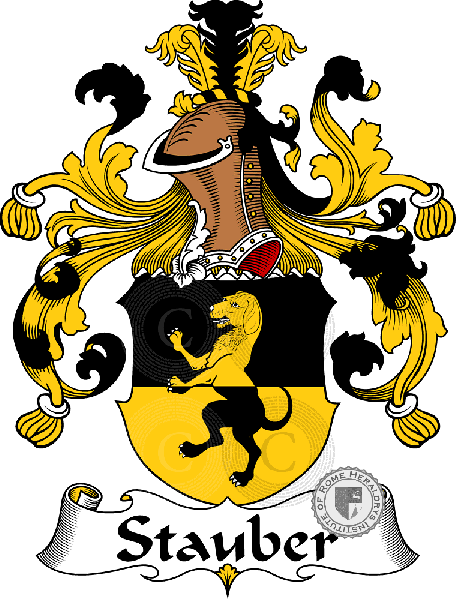 Coat of arms of family Stauber   ref: 31868