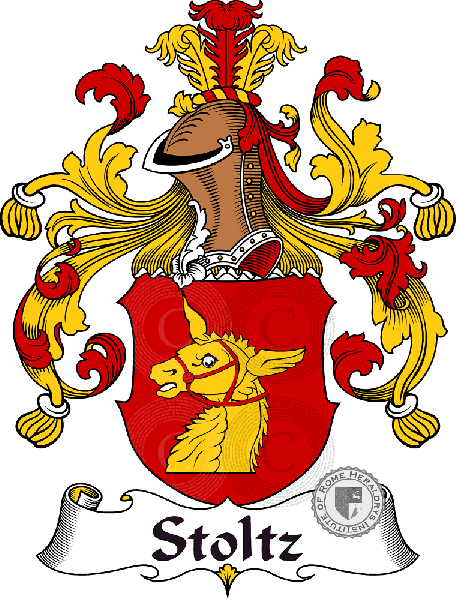 Coat of arms of family Stoltz   ref: 31905