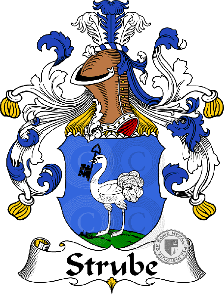 Wappen der Familie Strube   ref: 31920