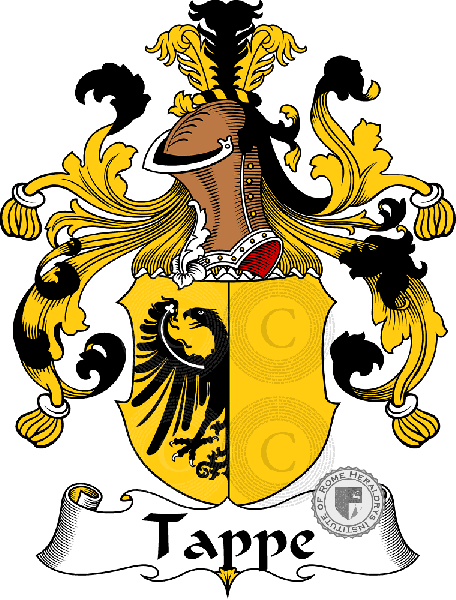 Coat of arms of family Tappe   ref: 31935