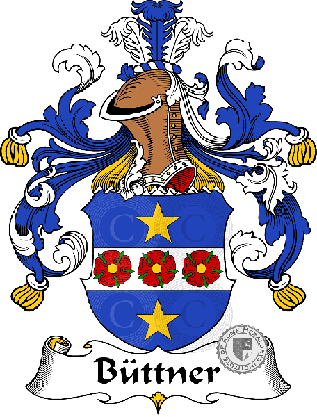 Wappen der Familie Büttner   ref: 32102