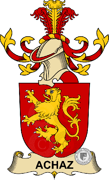 Coat of arms of family Achaz   ref: 32109